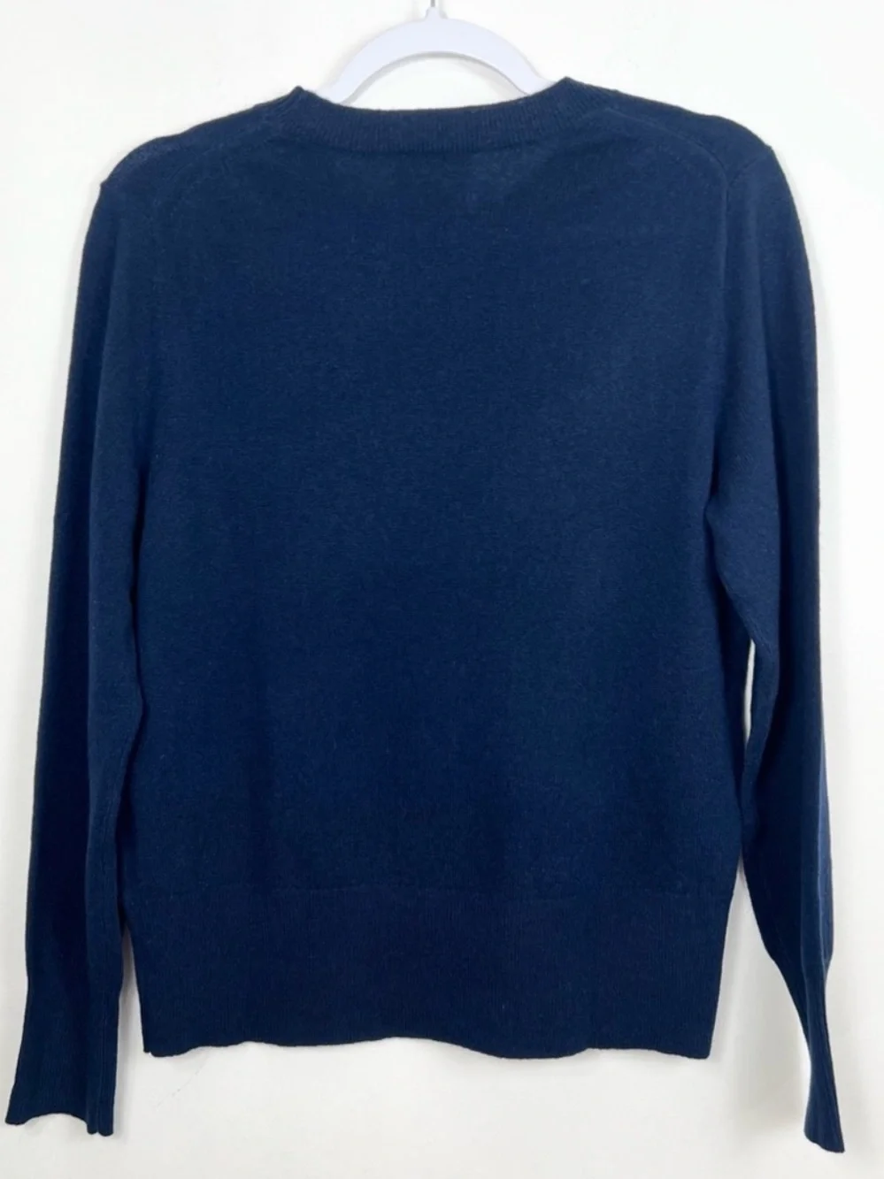 J. Crew Classic Fit Cashmere Crewneck Sweater in Navy Blue Size Small NWT